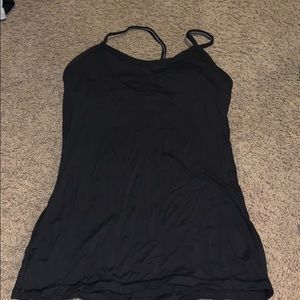 Lululemon black tanktop with built in bra